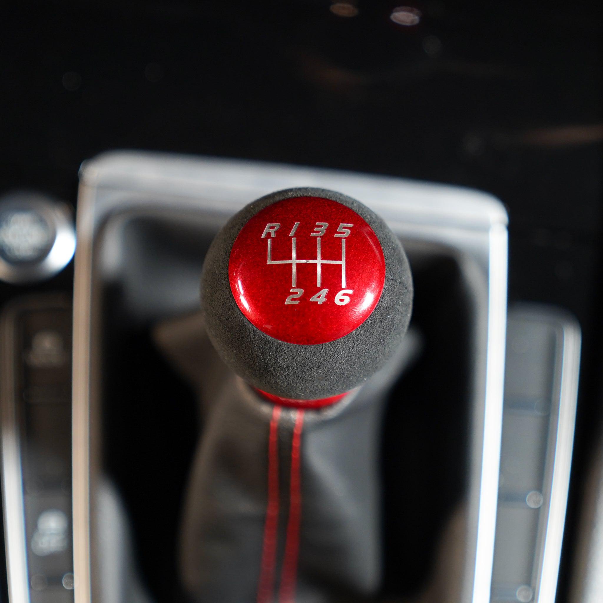 Billetworkz Fusion Weighted Shift Knob 6-Speed Subaru BRZ 2013-2024 -  Alcantara - Candy Red