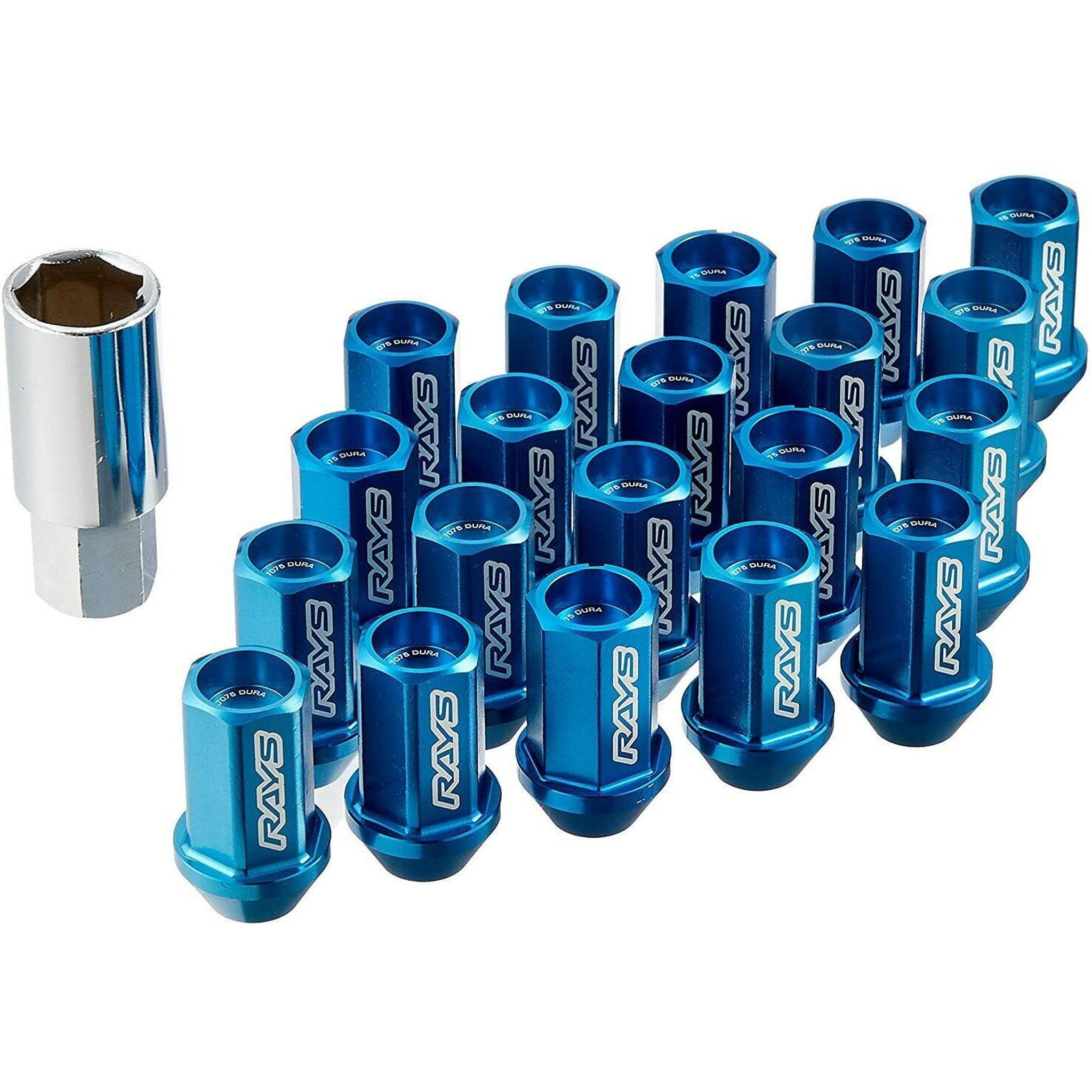 Rays Dura-Nut L42 Straight Type 12x1.50 Lug Nut Set Blue