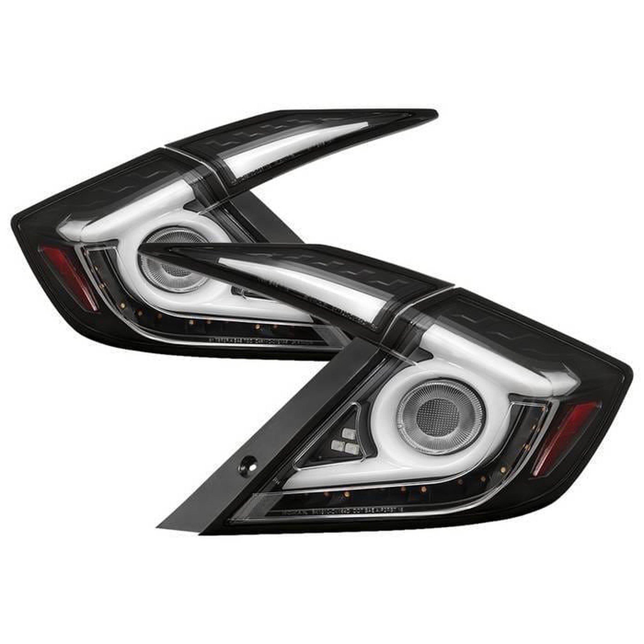 Spyder Light Bar LED Tail Lights Black Honda Civic Sedan 2016-2019