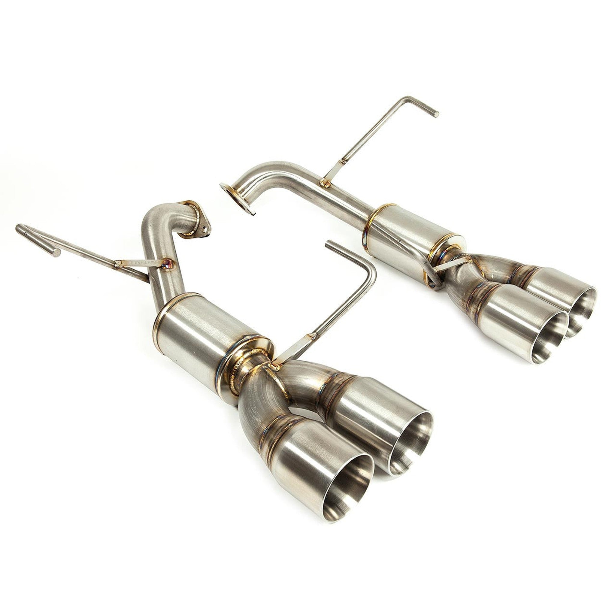 Axleback Exhaust 4" Muffler 3.5" Double Wall Polished Tips Subaru WRX 2022-2024 | SUAB22WRX-4MU-35SDW