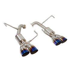 Axleback Exhaust 4" Mufflers 3.5" Single Wall Neochrome Tips Subaru WRX 22-24 | SUAB22WRX-4MU-35NEO