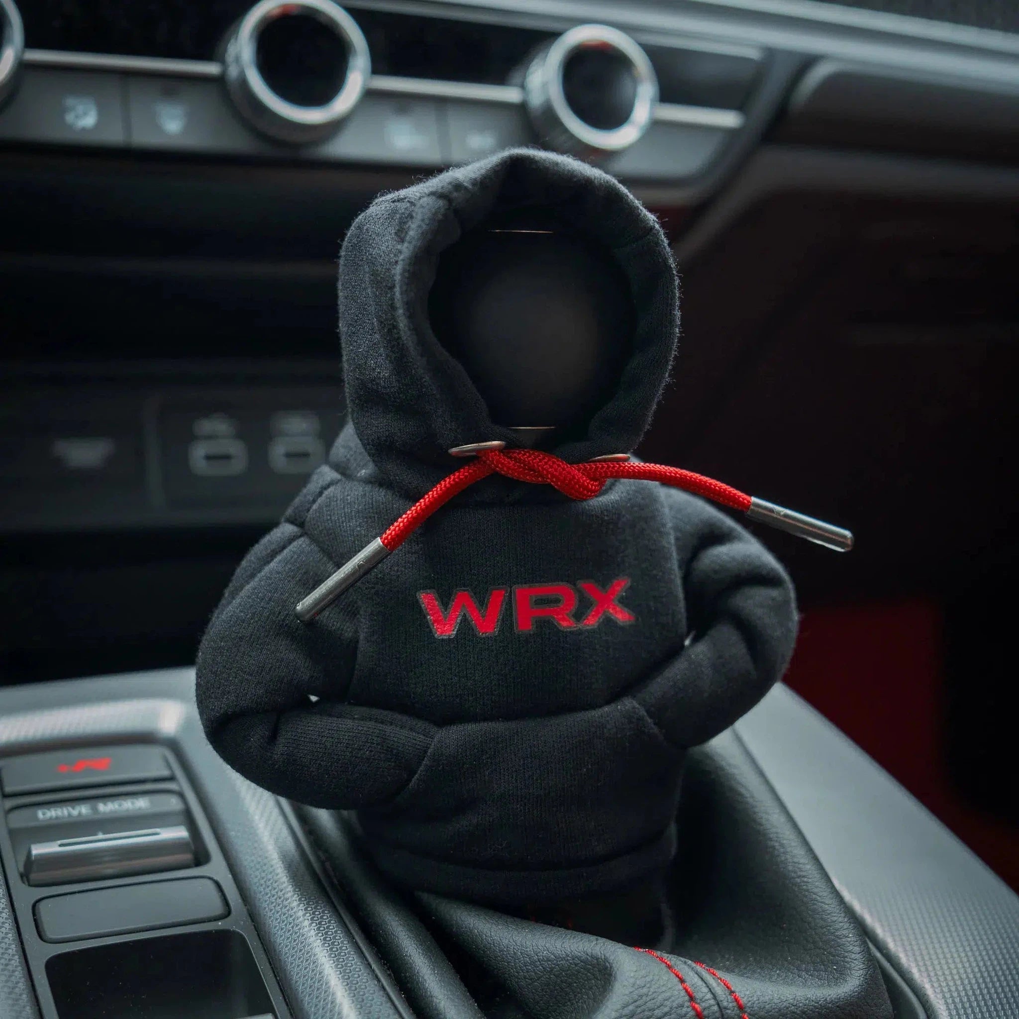 BilletWorkz Shift Knob Black Hoodie - Red WRX | BW-HDE-BLK-WRXRED