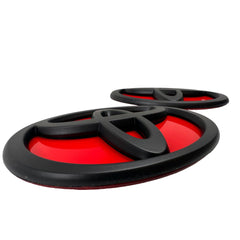 Emblems Only Front and Rear T-Logo Matte Black with Gloss Red Base Toyota GR86 22-25