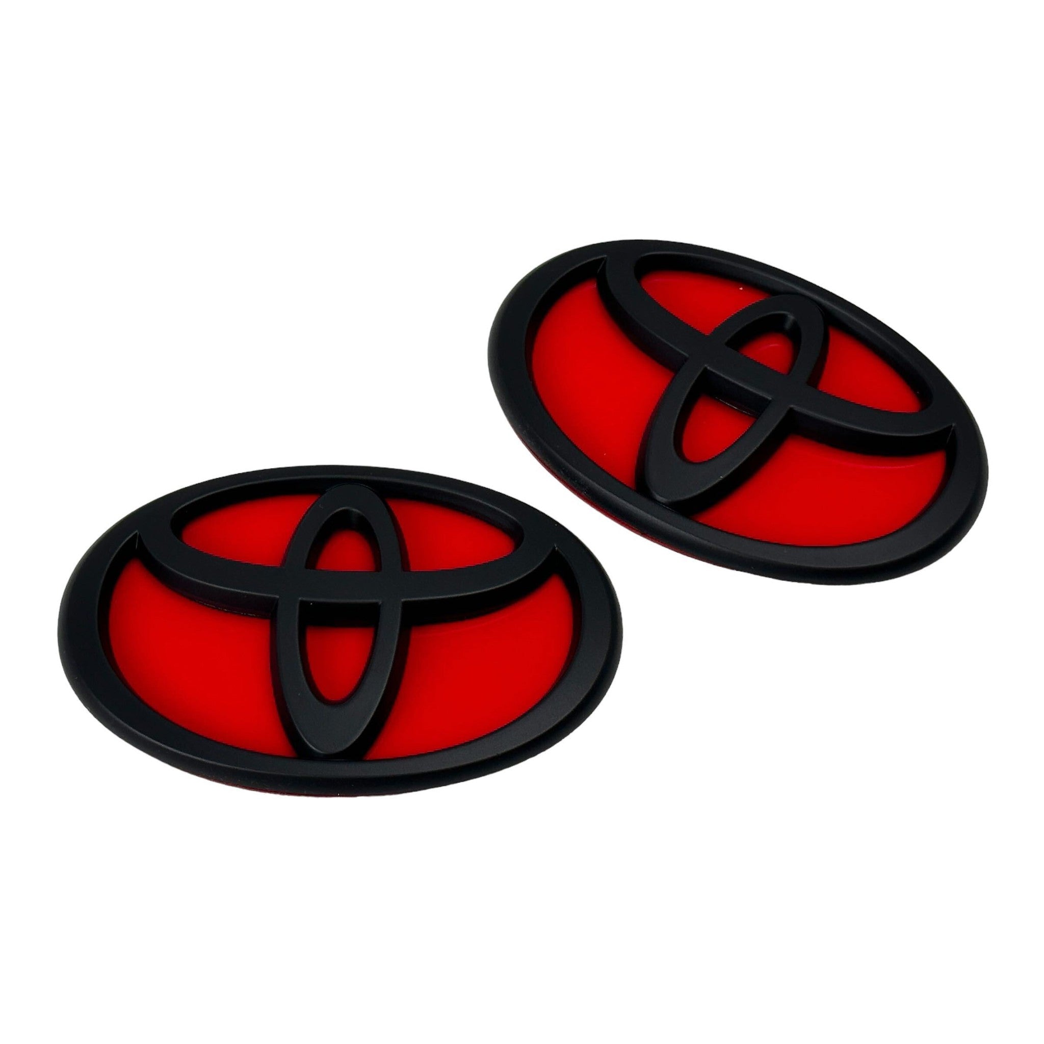 Emblems Only Front and Rear T-Logo Matte Black with Gloss Red Base Toyota GR86 22-25