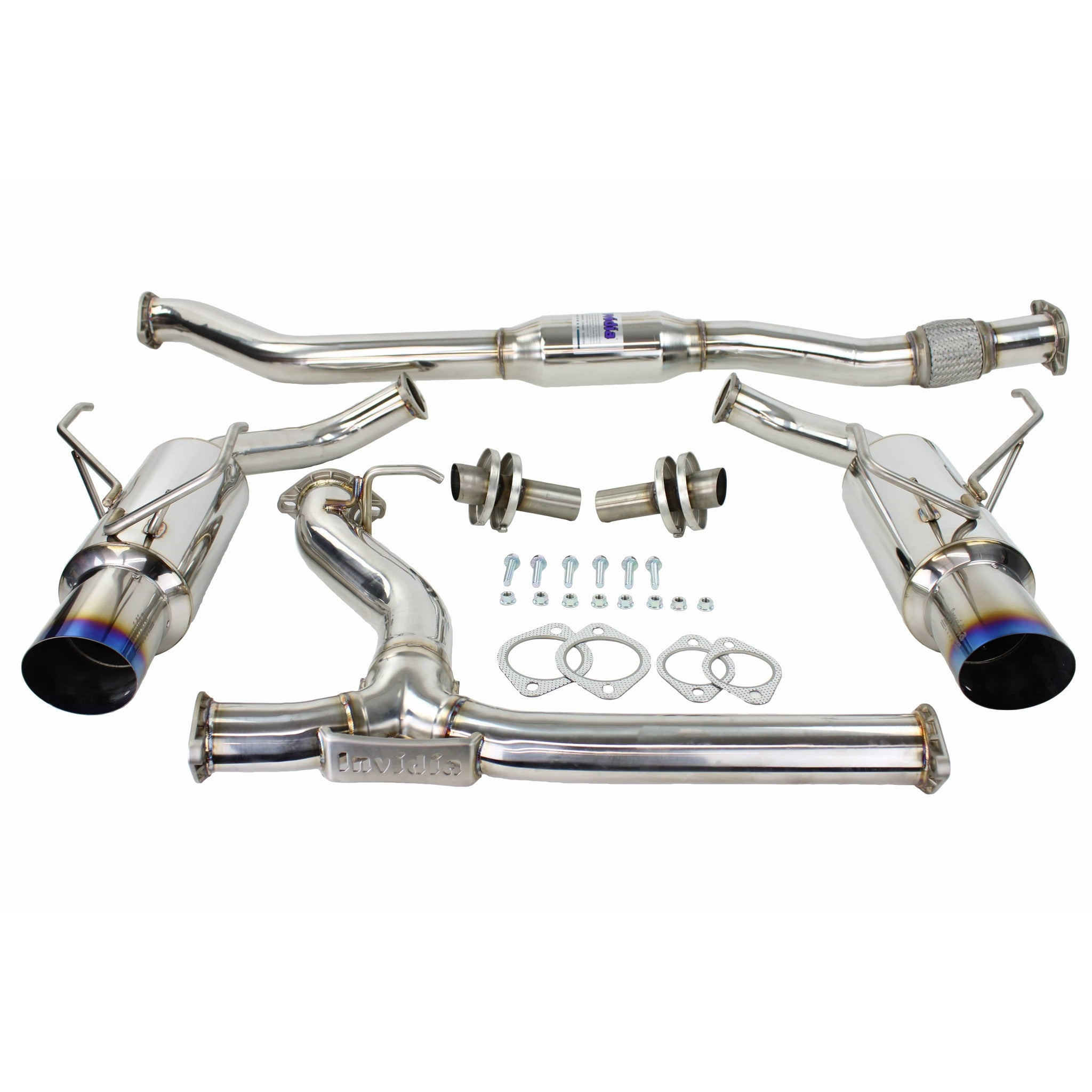 Invidia Legacy GT Dual N1 Single Layer Titanium Tip Cat Back Exhaust Subaru | HS10SL1GTT