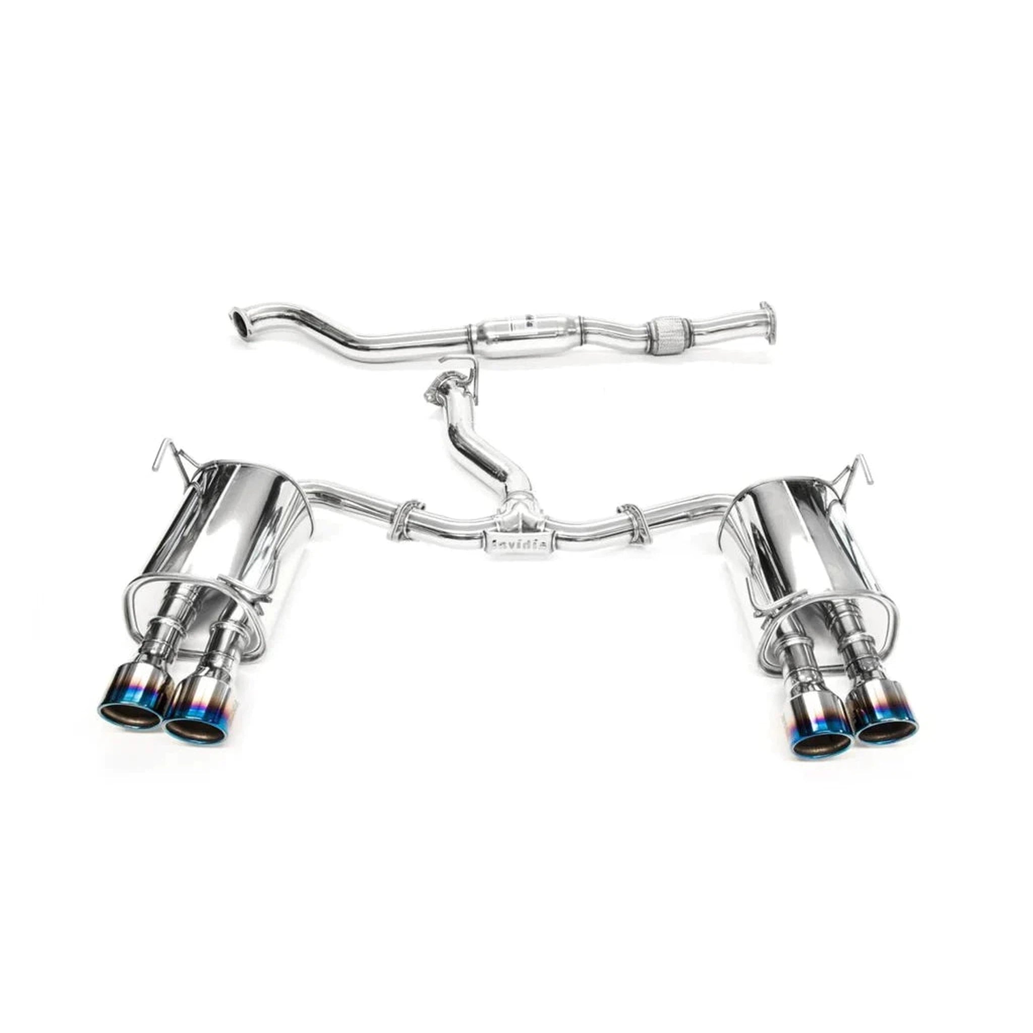 Invidia Q300 Titanium Burnt Quad Tip Cat Back Exhaust Subaru WRX 2022-2024 | HS22WRXG3T