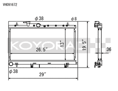 Koyo Aluminum Radiator Subaru WRX / STI 2003-2007 | VH091672