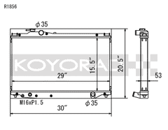 Koyo Aluminum Radiator Toyota Supra M/T 1993-1998 | R1856