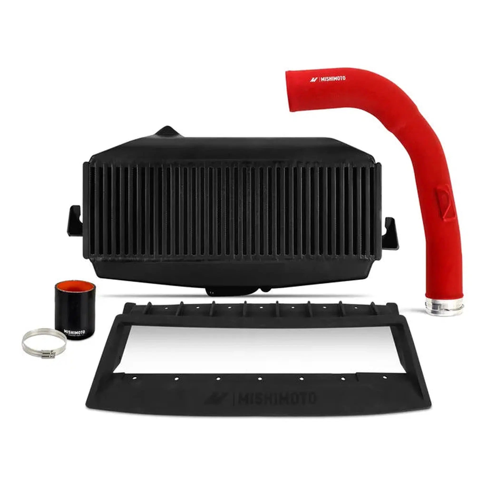 Mishimoto Top Mount Intercooler Kit Black Core Red Pipes Subaru WRX 2022-2025 | MMTMIC-WRX-22KBKRD