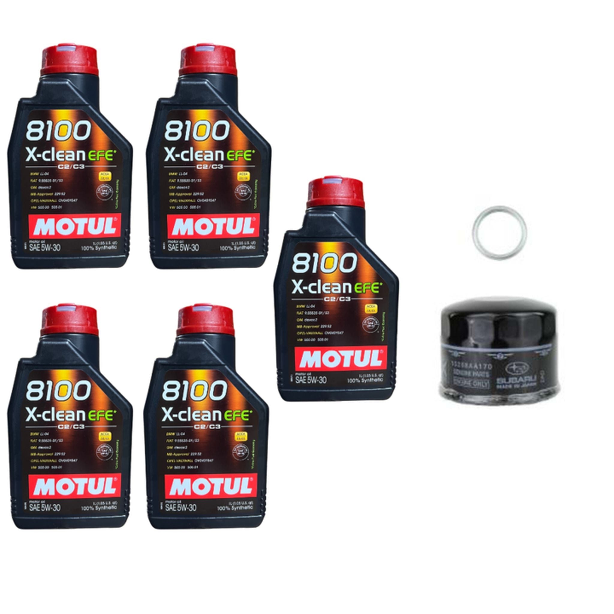 Motul 8100 5W30 X-Clean Engine Oil Maintenance Kit Subaru WRX 2022-2025