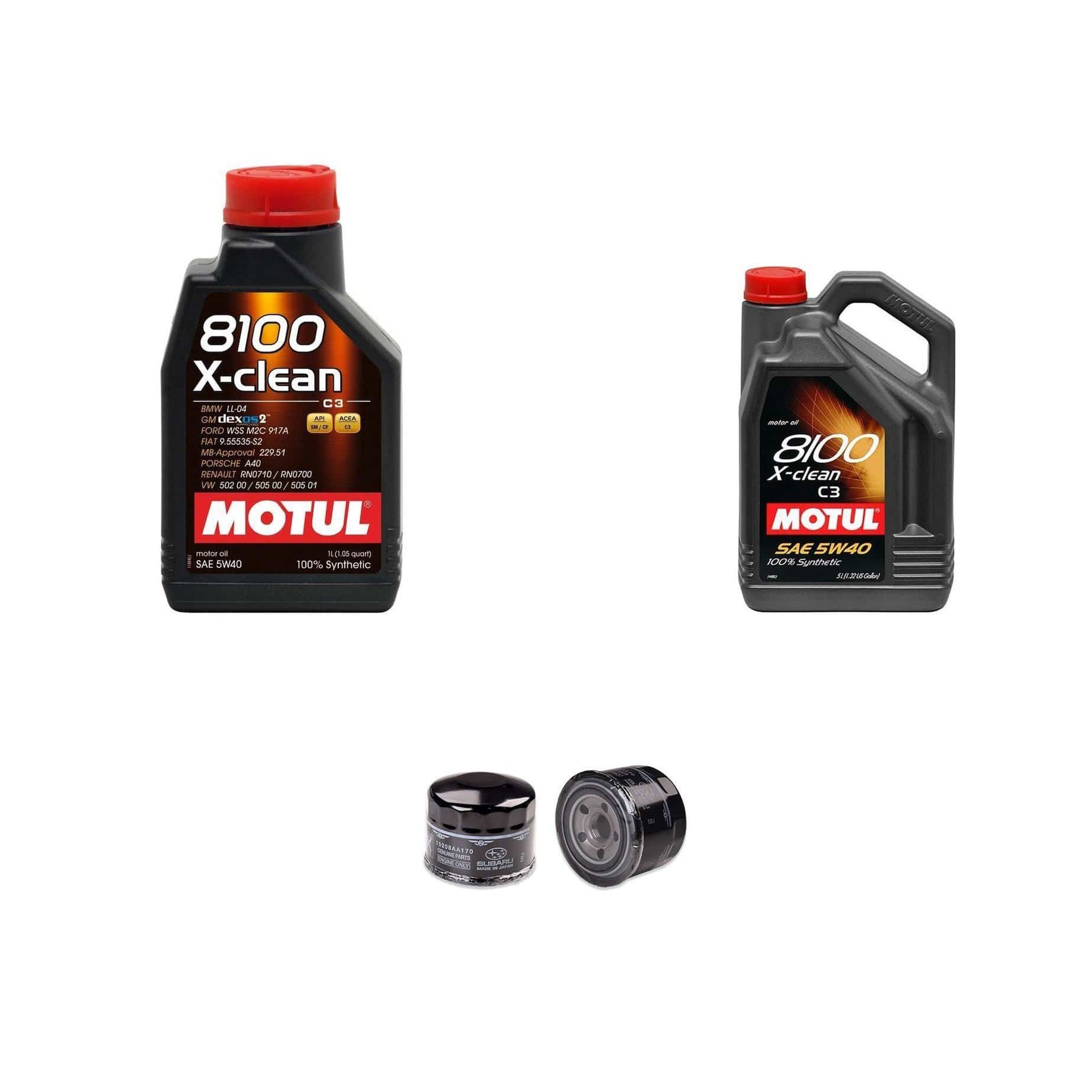 Motul 8100 5W40 X-CLEAN+ and Gen2 Oil Change Kit Subaru WRX 2015-2021 | PRE