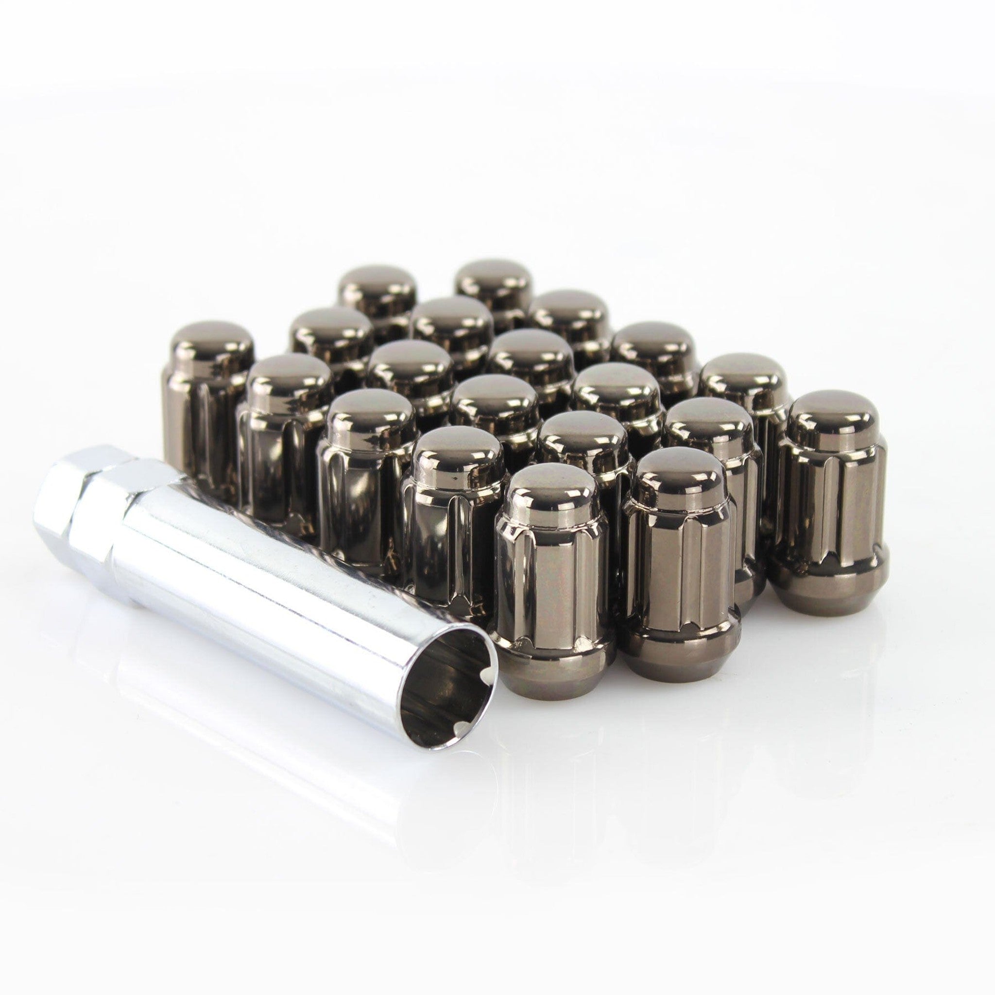 Muteki Super Tuner Closed-Ended Black Chrome Lug Nuts 12x1.25mm | 41885T