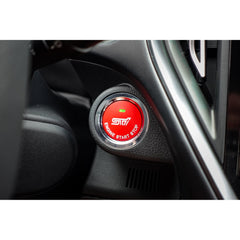 Noble Essentials Race Red Push to Start Cover with Hole Subaru WRX 15-25 / STI 15-21