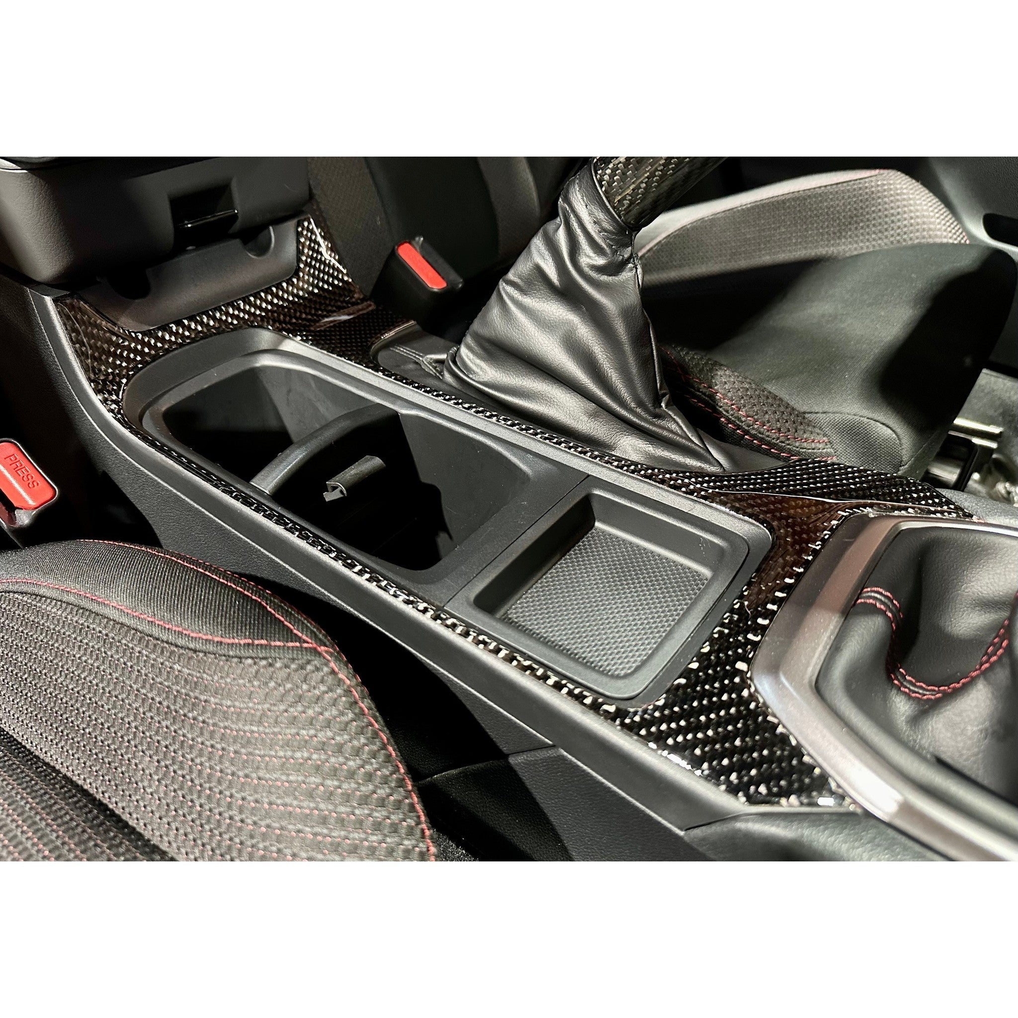 Noble Gloss Carbon Fiber Center Console Overlay Subaru WRX 2022-2025 with 6MT Only