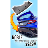 Noble STI Style Rear Under Spoiler Gloss Black Subaru WRX 2022-2024