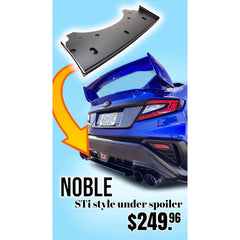 Noble STI Style Rear Under Spoiler Gloss Black Subaru WRX 2022-2025