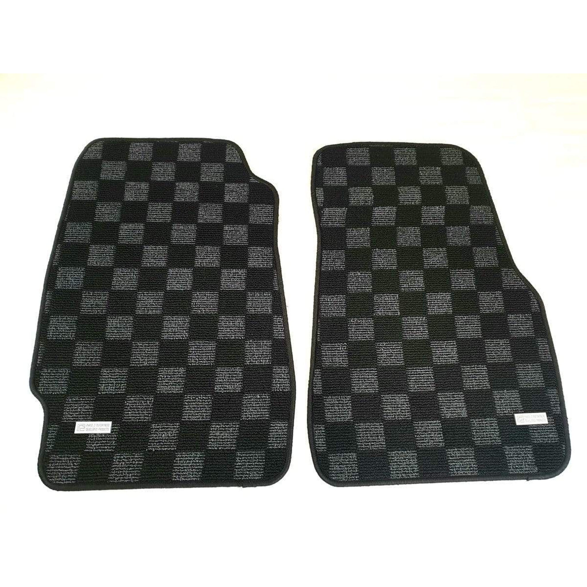 P2M Race Floor Mats Honda Civic EG6 / EF Civic Checkered Dark Grey