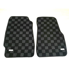 P2M Race Floor Mats Honda Civic EG6 Hatch / EF Civic Hatch - Checkered Dark Grey