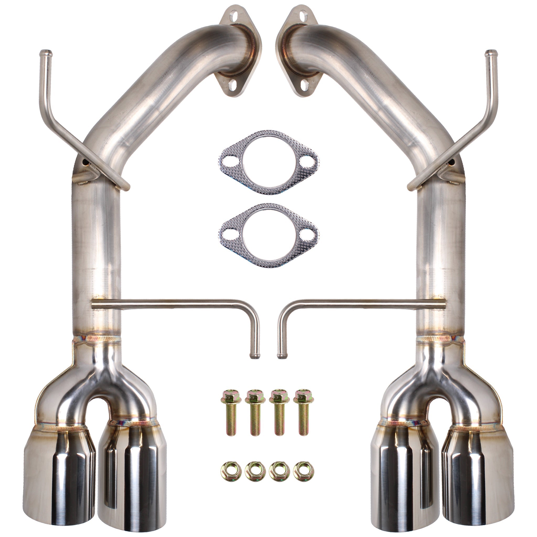 Remark 3.5in Stainless Single Wall Tips Axleback Exhaust Subaru WRX 2022-2024 | RO-TSVB-S