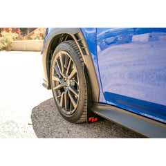 RokBlokz Original Rally Mud Flaps Blue Flaps w/ White Logo Subaru WRX 22-24 | S-VB-O-DBL/WHT