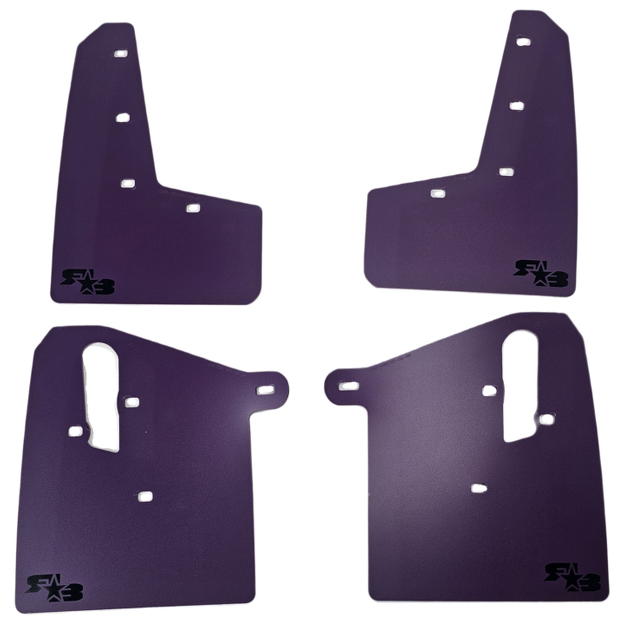 RokBlokz Rally Mud Flaps Deep Purple Flap w/ Black Logo Subaru WRX / STI 2015-2021 | S-VA-O-DPR/BK