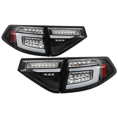 Spyder LED Tail Lights Seq Signal Black Subaru WRX Hatchback 2008-2014 | 5086730