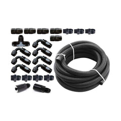 Torque Solution Braided Fuel Line Kit for -6 Aeromotive FPR Subaru WRX 02-14 / STI 07-21 | TS-SU-6FLK-AM