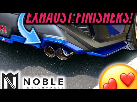 Noble OE Style Exhaust Finisher Pair Paint Matched Subaru WRX 2022-2025