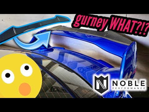 Noble Gurney Flap Wing with Fins Paint Matched Subaru WRX 2015-2024 / STI 2015-2021