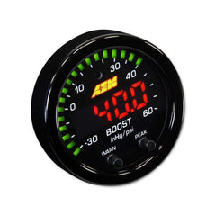 AEM X-Series Boost Pressure -30inHg 60psi Gauge Kit