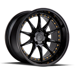 AodHan DS-07 Gloss Black W /Gold Rivets Wheel 18x10.5 22mm 5x114.3