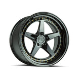 AodHan DS05 Gloss Black W /Gold Rivets Wheel 19x11 22mm 5x114.3