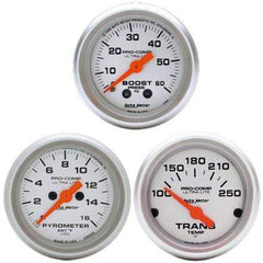 AutoMeter Ultra Light Silver Gauge Kit & Triple Pillar Pod 99-06 Ford Power Stroke