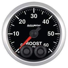 Autometer Elite Series 52mm 0-60 PSI Boost Peak & Warn w/ Electronic Control Gauge