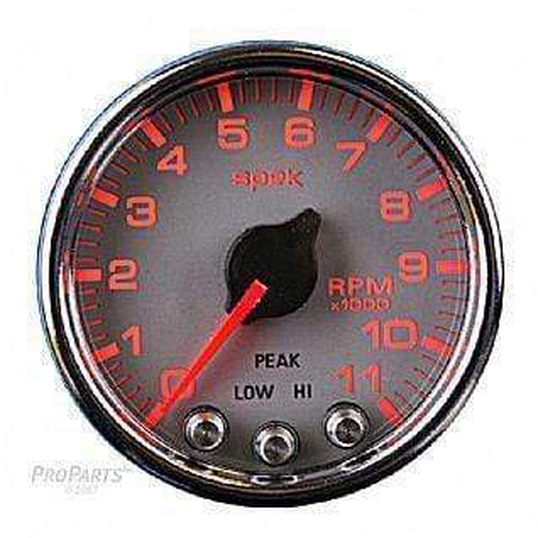 Autometer Tachometer Gauge, 0-11,000 RPM, Silver Dial, Clear Lens, Chrome Bezel, 2 1/16"