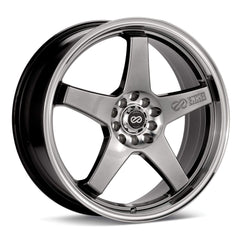 Enkei EV5 17x7 5x100/114.3 38 Diameter Hyper Black w/ Machined Lip | 446-770-0238HB