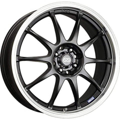 Enkei J10 18x7.5 5x100/114 38 Black w/ Machined Lip | 409-875-12BK