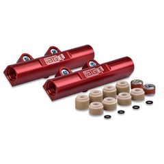 IAG PTFE Fuel System Kit with FPR & Red Fuel Rails Subaru STI 08-21 / WRX 08-14 | IAG-AFD-2350RD