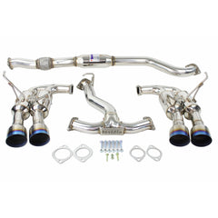 Invidia R400 Gemini Cat Back Exhaust Quad Titanium Tip Subaru WRX / STI 2011-2014 Sedan | HS11STIGM4ST