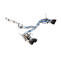 Invidia R400 Gemini Single Layer Quad Black Tip CatBack Exhaust Subaru WRX/STI 2015-2021 | HS15STIGM4SB