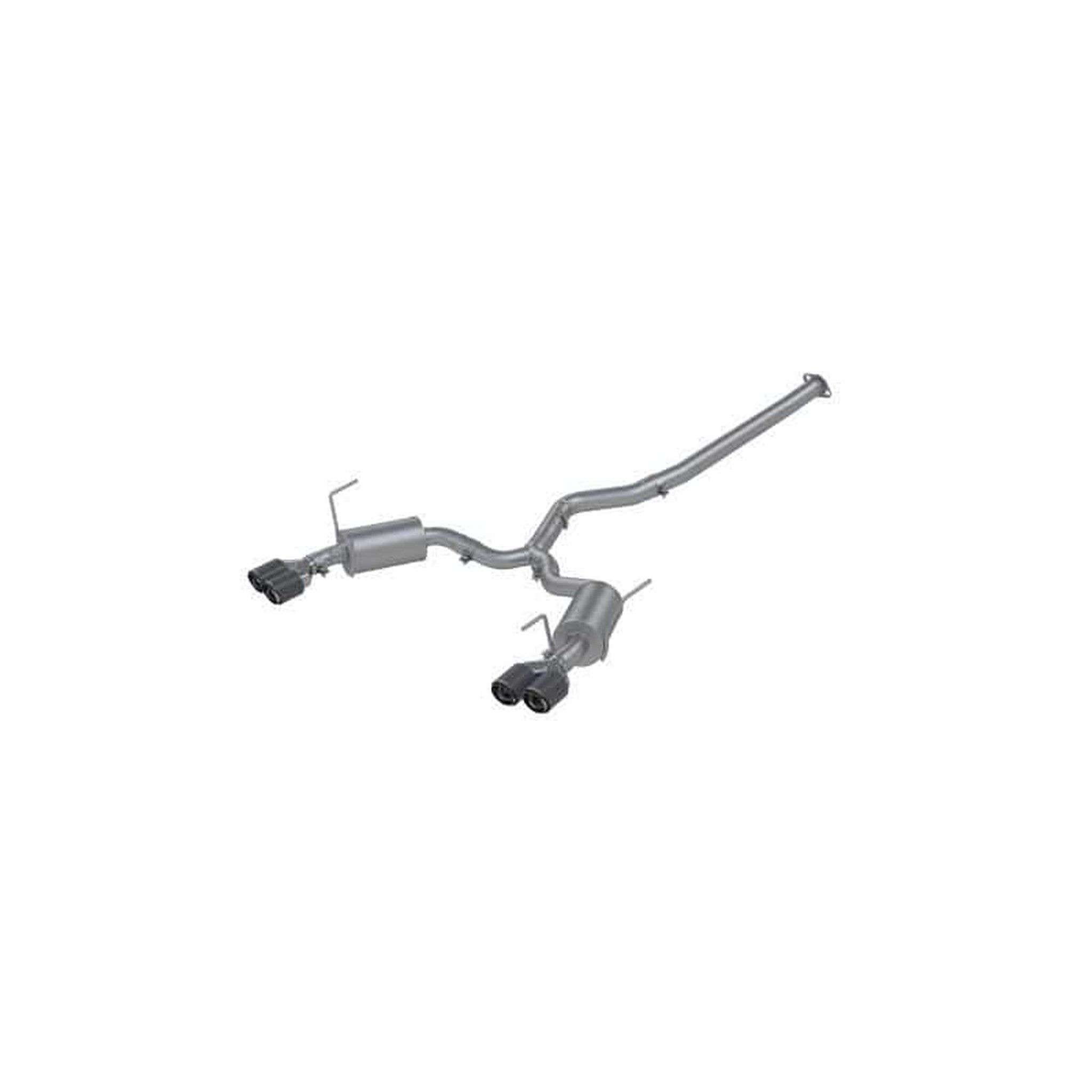 MBRP Street Cat Back Exhaust 3in Dual Split Rear Exit w/ 3.5" CF Tips T304 Subaru WRX / STI 2015-2021