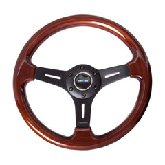 NRG Classic Wood Grain w/ Matte Black Center Steering Wheel | ST-015-1BK