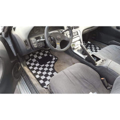 P2M Race Floor Mats : Light White Nissan 240sx 1989-1994