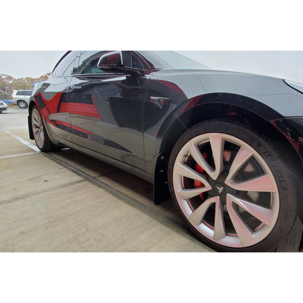 Rally Armor 2020-2023 Tesla Model Y Black Mud Flap w/ Grey Logo