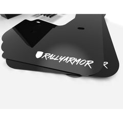 Rally Armor Black Mud Flap White Logo (Altered Font) Subaru WRX / STI Sedan 2015-2021