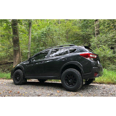 Rally Armor Black Mud Flaps Yellow Pearl Logo Subaru Crosstrek Lift / AT 2018-2023 | MF46-LTUR-BLK/PYP