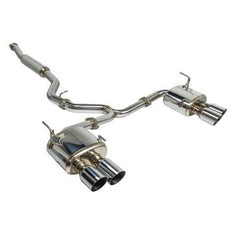 Remark Sports Touring Cat Back Exhaust Stainless Tips Resonated Subaru WRX / STI 2015-2021 | RK-C4076S-01C