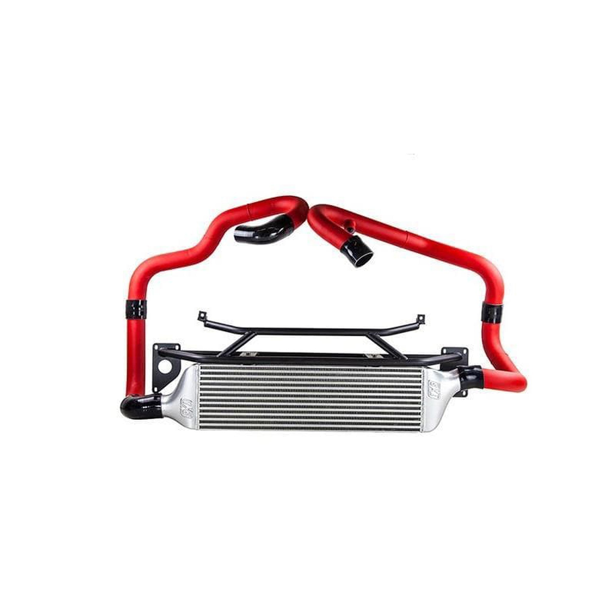 TurboXS Front Mount Intercooler Wrinkle Red Subaru STI 2015-2021