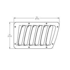 Verus Small Vents Hood Louver Kit Raw Subaru BRZ / Scion FR-S / Toyota GT86 2013-2020 | A0055A-BARE