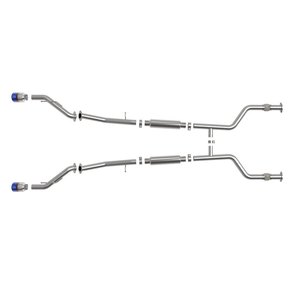 aFe Takeda 2.5inch Stainless Steel Blue Flame Tips Cat Back Exhaust Nissan  Z 2023 | 49-36138-L